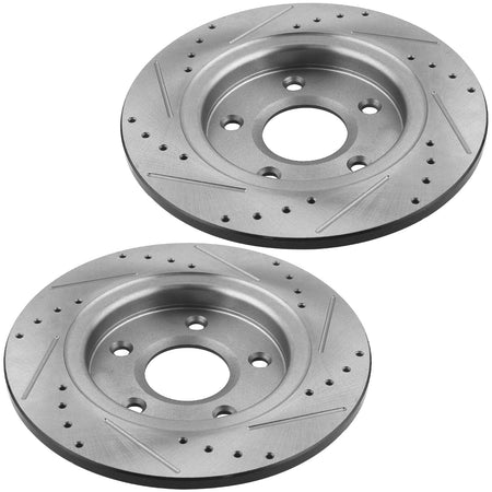 MotorbyMotor Rear Brake Rotors 305mm Drilled & Slotted Brake Rotor Fits for Chrysler Town & Country, Dodge Grand Caravan Journey, Ram C/V, Volkswagen Routan MotorbyMotor