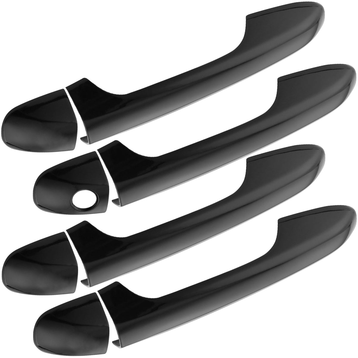 4Pcs Front and Rear Glossy Black Door Handle Covers Trim Fits for Toyota Tacoma 2016 2017 2018 2019 2020 2021 Car Door Handle. MotorbyMotor