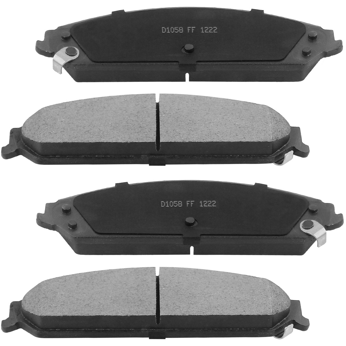 MotorbyMotor 4PC Front Ceramic Brake Pads with Hardware Kits Fits for Chrysler 200 300, Dodge Avenger Caliber Challenger Charger Magnum Low Dust Brake Pad MotorbyMotor