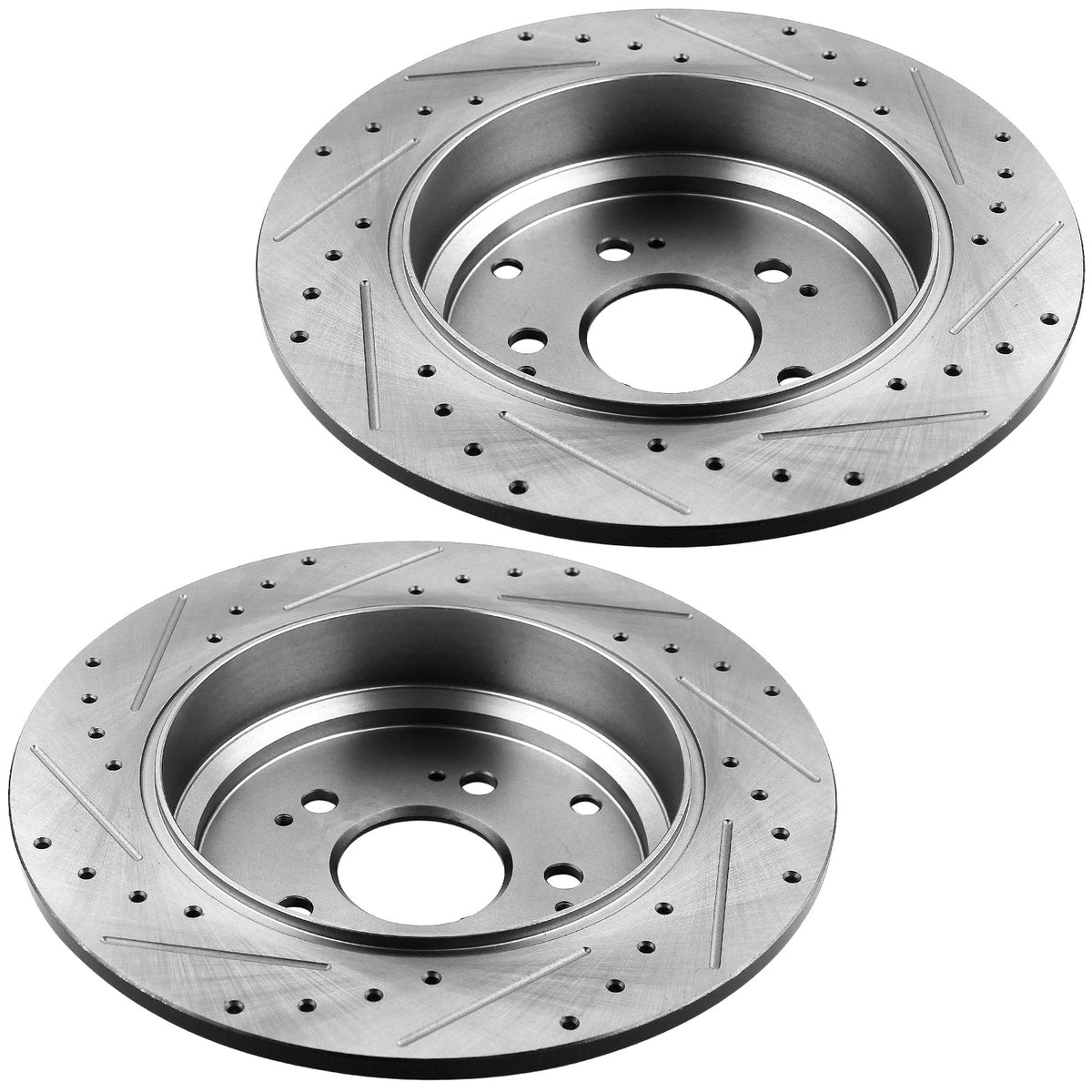 Rear Brake Rotors 334mm Drilled & Slotted Brake Rotor Fits for Acura MDX ZDX, Honda Pilot Odyssey-All Models MotorbyMotor