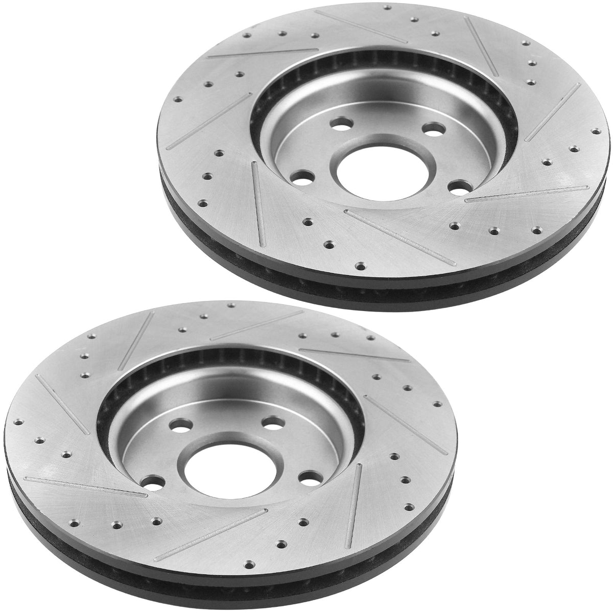 Front Drilled and Slotted Disc Brake Rotors Fit 2012 2013 2014 2015 2016 2017 2018 2019 Ford F-250 F-450 Super Duty[2013 2014 2015 2016 Ford F-350 Super Duty] 8 Lugs 4WD MotorbyMotor