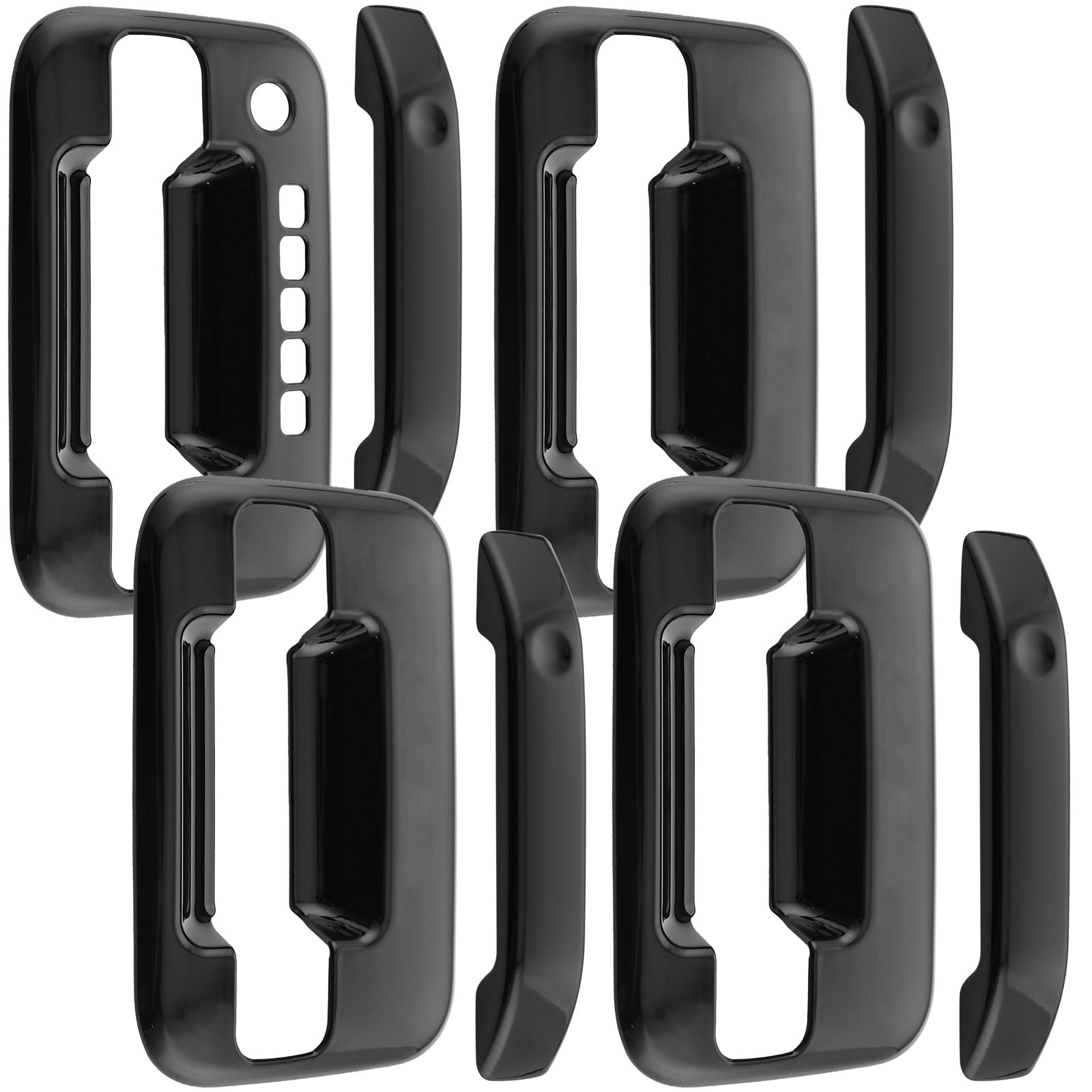 4PCS Exterior Door Handle Fits for 2004 2005 2006 2007 2008 2009 2010 2011 2012 2013 2014 Ford F150 Outer Outside Car Door Handle (Gloss Black) MotorbyMotor