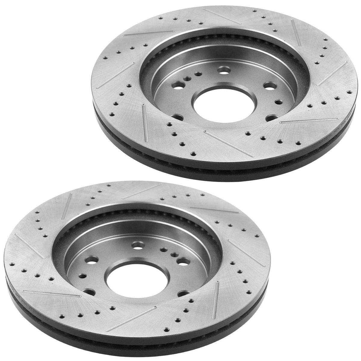 MotorbyMotor Front Brake Rotors 330mm Drilled & Slotted Brake Rotor Fits for Cadillac Escalade ESV EXT, Chevrolet Tahoe Avalanche Suburban Express Silverado 1500, GMC Yukon XL Savana Sierra 1500 MotorbyMotor