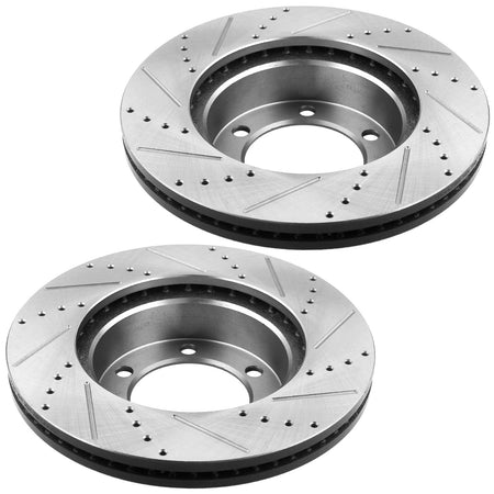 MotorbyMotor Front Brake Rotors 300mm Drilled & Slotted Brake Rotor Fits for Cadillac Escalade ESV EXT, Chevy Avalanche Express Silverado Suburban 1500 Tahoe, GMC Savana Sierra Yukon XL 1500 MotorbyMotor