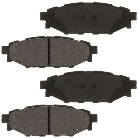 4PC Rear Ceramic Brake Pads with Hardware Kits Fits for Scion Fr-S, Subaru Brz Crosstrek Forester Impreza Legacy Outback Wrx XV Low Dust Brake Pad MotorbyMotor