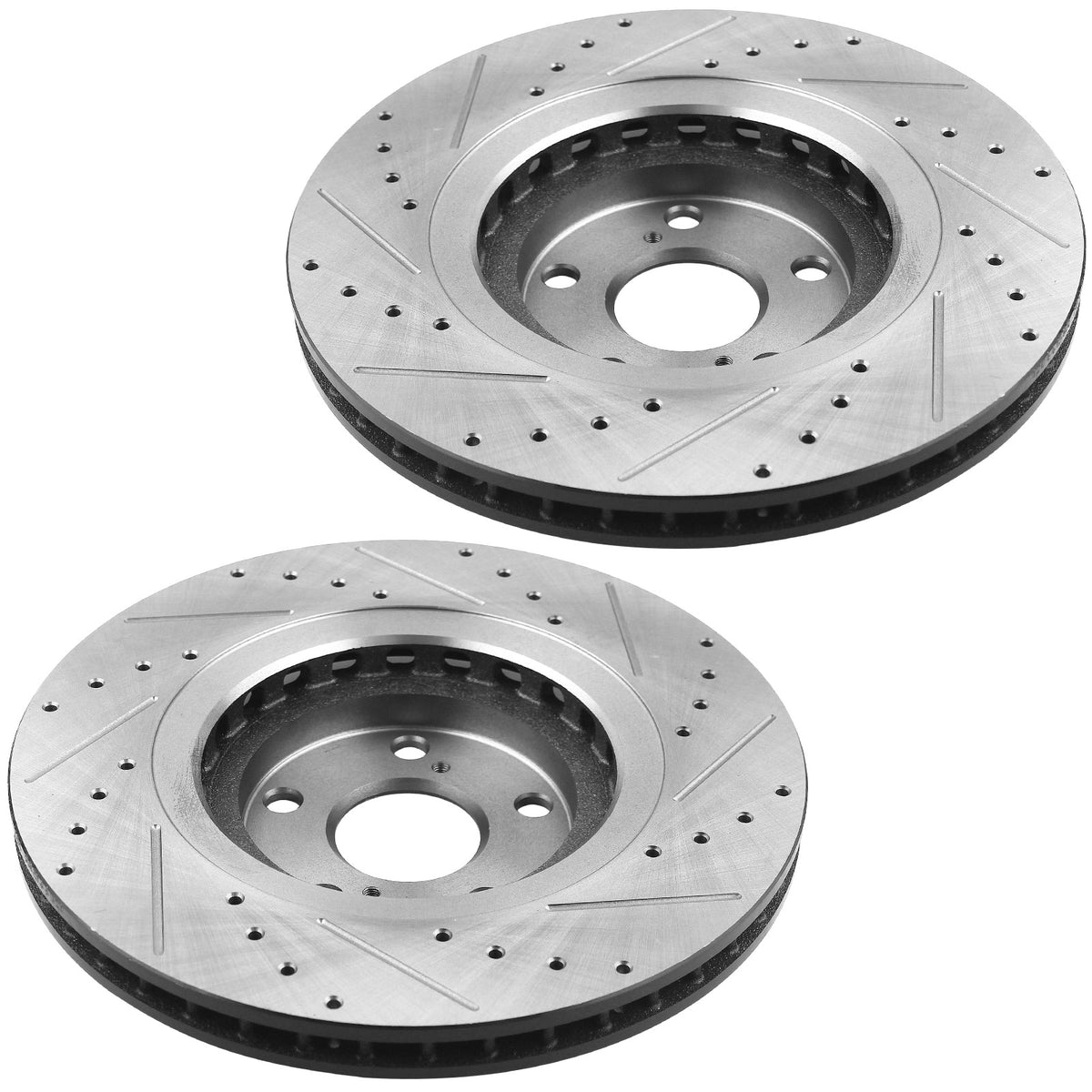 MotorbyMotor Front Brake Rotors 328mm Drilled & Slotted Design Brake Rotor Fits for Lexus NX200T NX300 NX300H RX350 RX450H, Toyota Highlander Sienna (All Models) MotorbyMotor