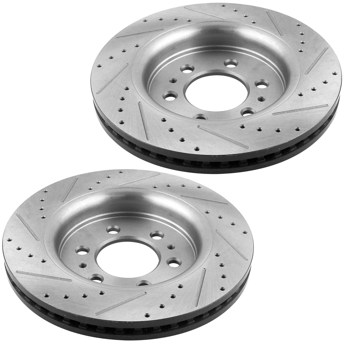 MotorbyMotor Front Brake Rotors 305mm Drilled & Slotted Brake Rotor Fits for Ford Expedition F-150, Lincoln Navigator-All Models MotorbyMotor