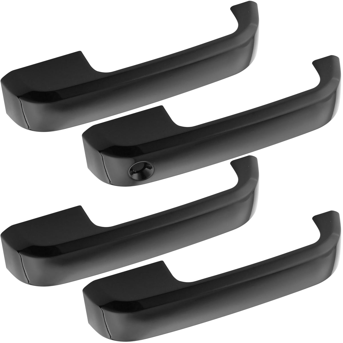 4PCS Exterior Door Handle Fits for 2015-2020 Ford F-150, 2017-2022 Ford F-250 F-350 F-450 Super Duty Outer Outside Car Door Handle (Gloss Black) MotorbyMotor