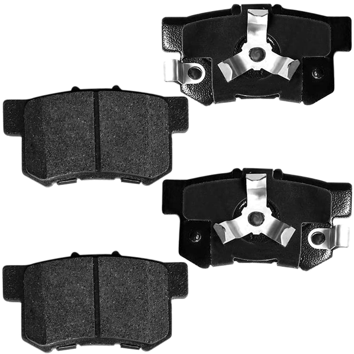 MotorbyMotor 4 PC Rear Ceramic Brake Pads with Hardware Kits Fits for Acura RDX 2013-2018, Hond CR-V Accord Crosstour Low Dust Brake Pad All Models MotorbyMotor