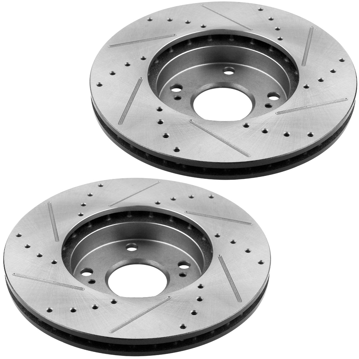 MotorbyMotor Front Brake Rotors 300mm Drilled & Slotted Brake Rotor Fits for Hyundai Sonata 2011 - 2014 (All Models), Kia Optima 2011 - 2015 (2.4L) MotorbyMotor