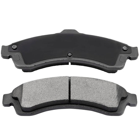 MotorbyMotor 4PC Front Ceramic Brake Pads with Hardware Kits Fits for Buick Rainier, Chevrolet Trailblazer, GMC Envoy, Isuzu Ascender, Oldsmobile Bravada Low Dust Brake Pad MotorbyMotor