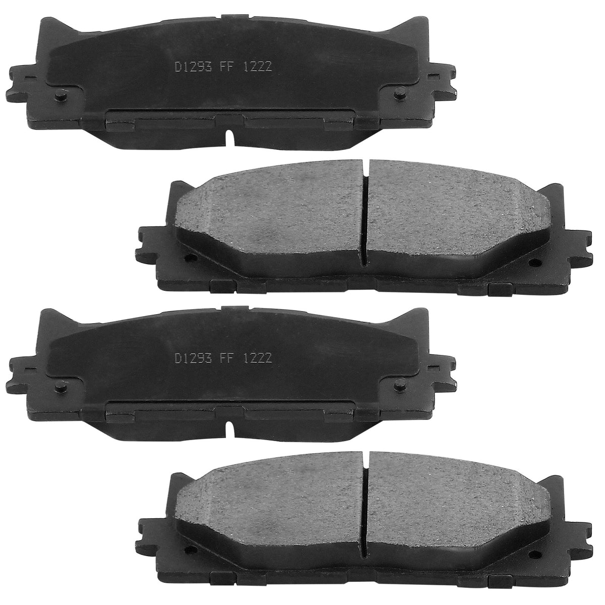 Front Ceramic Brake Pads w/Hardware Kits Fits for Toyota Avalon 08 - 18, Toyota Camry 07 - 17,Lexus ES300H 13 - 18, Lexus ES350 07 - 18-Low Dust Brake Pad-4 Pack MotorbyMotor