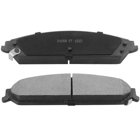 MotorbyMotor 4PC Front Ceramic Brake Pads with Hardware Kits Fits for Chrysler 200 300, Dodge Avenger Caliber Challenger Charger Magnum Low Dust Brake Pad MotorbyMotor