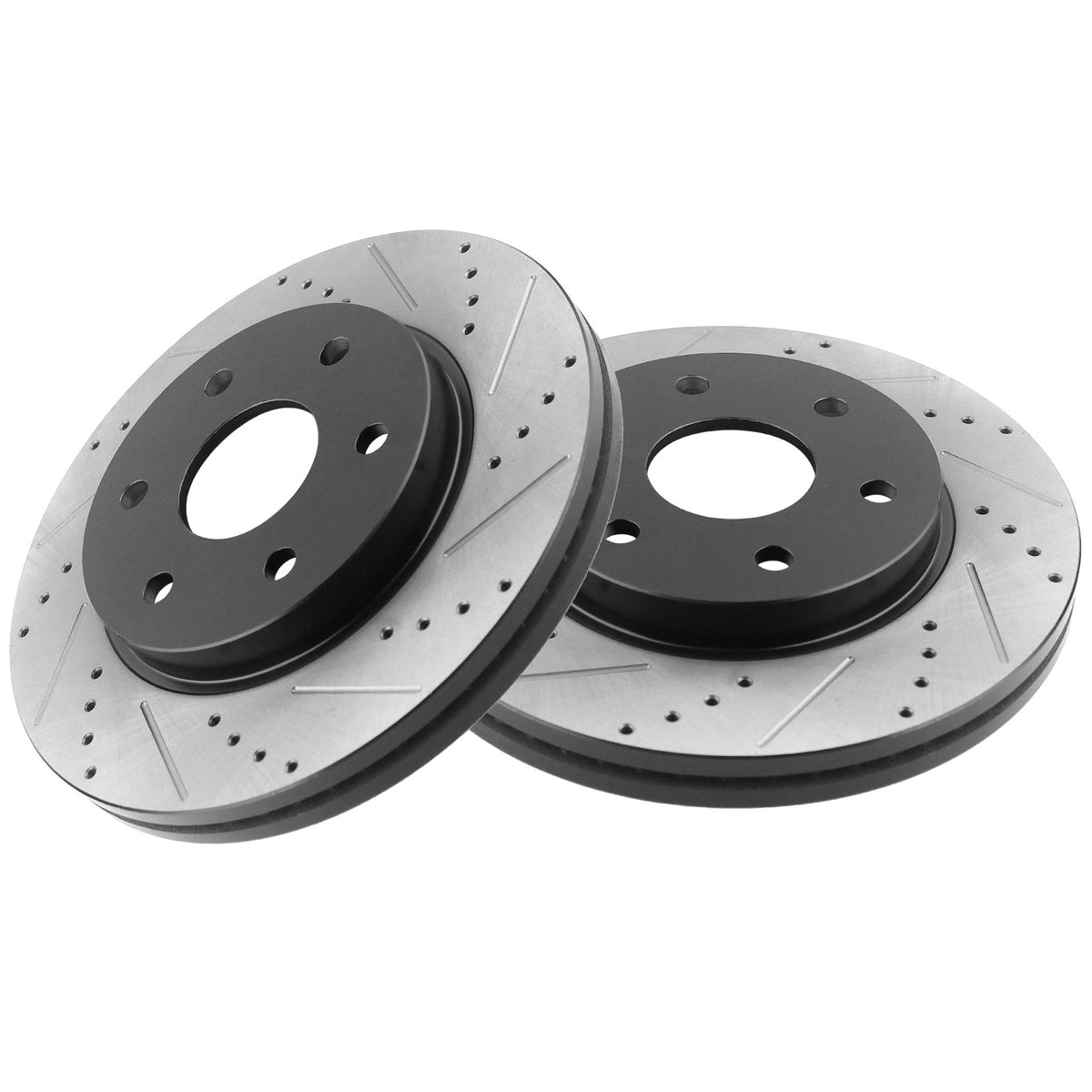 MotorbyMotor Rear Brake Rotors 345mm Drilled & Slotted Brake Rotor Fits for Cadillac Escalade ESV EXT, Chevy Avalanche Silverado Suburban 1500 Tahoe, GMC Sierra 1500 Yukon XL MotorbyMotor