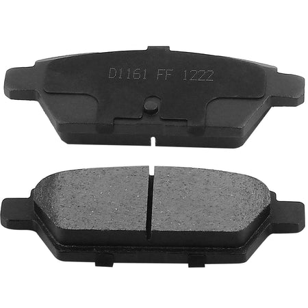 Front Ceramic Brake Pads w/Hardware Kits Fits for Ford Fusion, Lincoln MKZ Zephyr, Mazda 6, Mercury Milan Low Dust Brake Pad-4 Pack MotorbyMotor