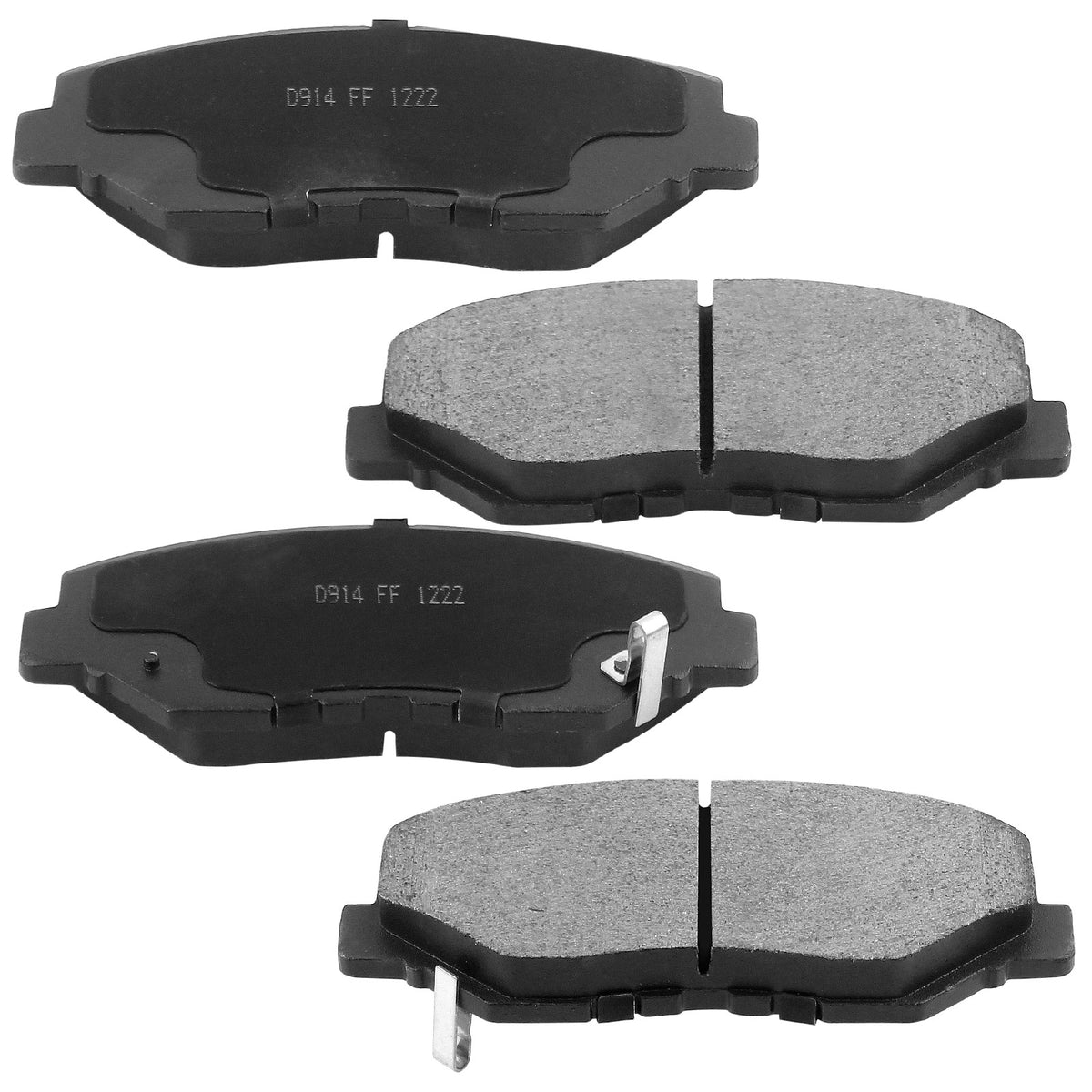 8 PCS Front & Rear Ceramic Brake Pads w/Hardware Kits Fits for Honda Accord 2003-2007 Low Dust Brake Pad (L4 2.4L Models ONLY) MotorbyMotor