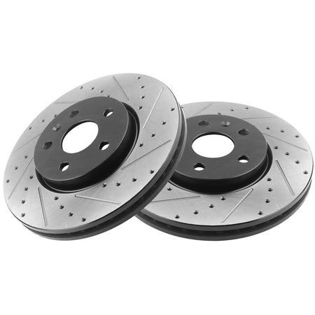 MotorbyMotor Front Brake Rotors 321mm Drilled & Slotted Brake Rotor Fits for Chevy Malibu Limited Impala Equinox, Buick Allure Lacrosse Regal, GMC Terrain MotorbyMotor