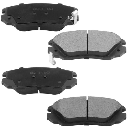 8 PCS Front & Rear Ceramic Brake Pads w/Hardware Fits Fits for Chevy Equinox 2010-2017, GMC Terrain 2010-2017 Low Dust Brake Pad (All Models) MotorbyMotor