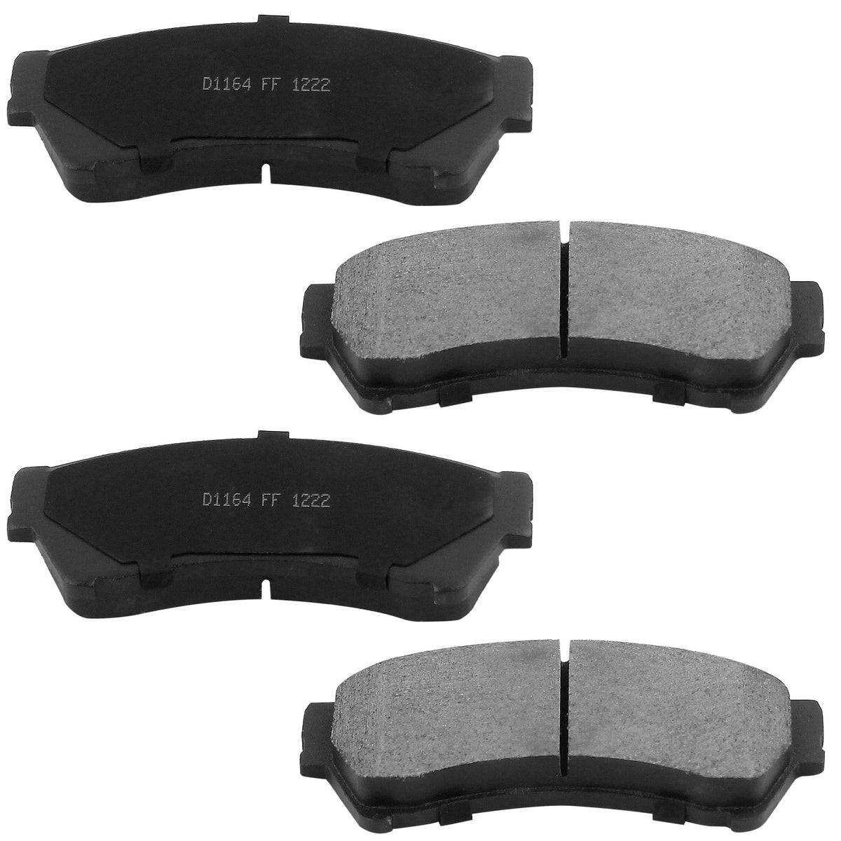 Front Ceramic Brake Pads w/Hardware Kits Fits for Ford Fusion, Lincoln MKZ Zephyr, Mazda 6 Milan-Low Dust Brake Pad-4 Pack MotorbyMotor