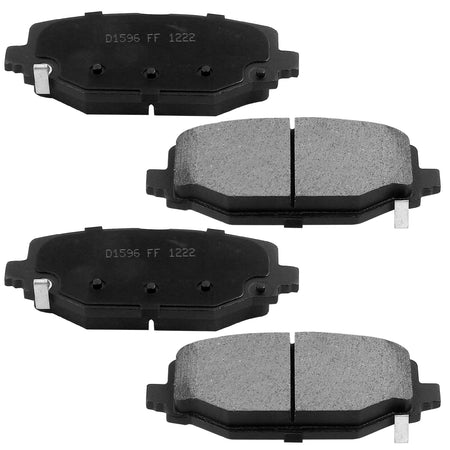 MotorbyMotor Rear Brake Rotors & Brake Pad Kit 328mm Drilled & Slotted Design Fits for Chrysler Town & Country, Dodge Grand Caravan Journey, RAM C/V, Volkswagen Routan MotorbyMotor