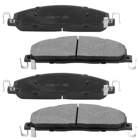 Rear Ceramic Brake Pads w/Hardware Kits Fits Dodge Ram 2500 3500 2009-2010, Ram 1500 2012, Ram 2500 3500 2011-2018-Ceramic Low Dust Brake Pad-4 Pack MotorbyMotor