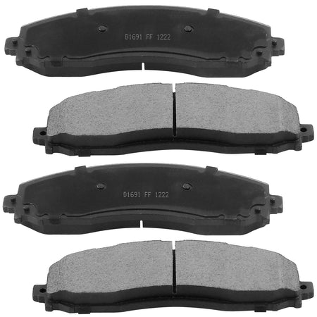 Rear Ceramic Brake Pads w/Hardware Kits Fits forFord F250 F350 F450 Super Duty-Ceramic Low Dust Brake Pad-4 Pack MotorbyMotor