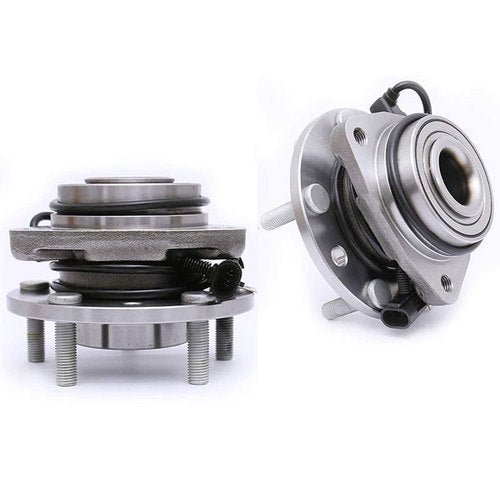 MotorbyMotor 513124 Front Wheel Bearing and Hub Assembly 4WD with 5 Lugs Fits for Chevrolet S10 Blazer, GMC Jimmy Sonoma, Isuzu Hombre,Oldsmobile Bravada HUb Bearing (4x4, w/ABS)-2PC MotorbyMotor