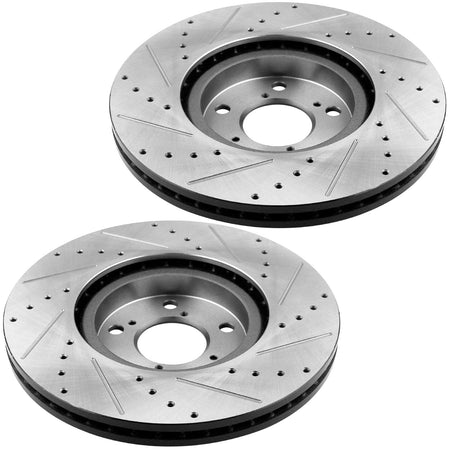 MotorbyMotor Front Brake Rotors 330mm Drilled & Slotted Brake Rotor Fits for Acura MDX 2007-2013, Acura ZDX 2010-2013, Honda Pilot 2009-2015 MotorbyMotor