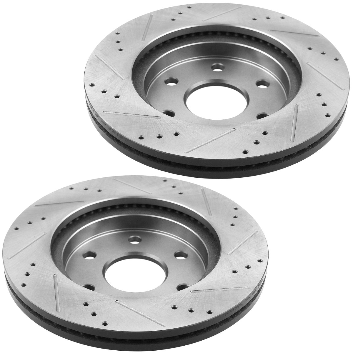 Rear Drilled and Slotted Disc Brake Rotors w/Ceramic Pads Fit Chevrolet Astro Avalanche 1500 Suburban 1500 Tahoe 1500;GMC Safari Sierra 1500 Yukon; Yukon XL 1500 (6 Lugs)-55066 MotorbyMotor