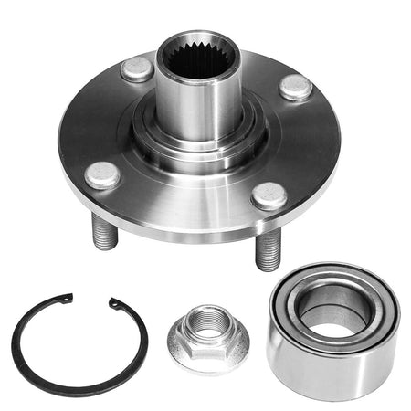 MotorbyMotor 518510 Front Wheel Bearing and Hub Assembly with 4 Lugs Fits for 2000-2011 Ford Focus Low-Runout OE Directly Replacement Hub Bearing (w/ABS) MotorbyMotor