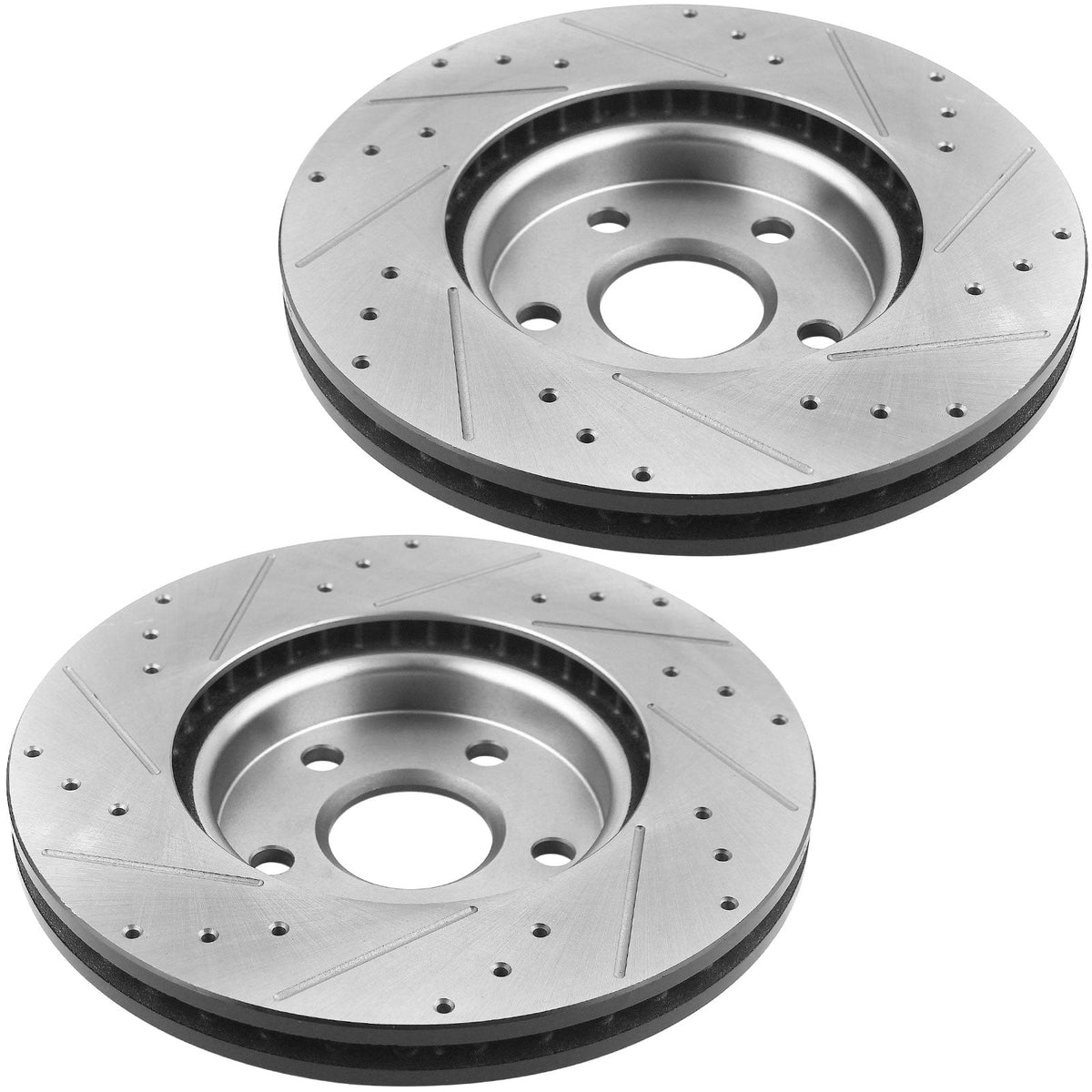 Front Drilled & Slotted Disc Brake Rotors w/Ceramic Pads Fits for 2013-2020 Ford F-250 F-350 Super Duty Pickup MotorbyMotor