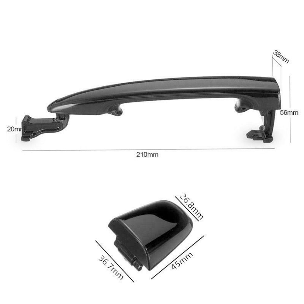 Rear Left/Right Exterior Sliding Door Handle Fits for Toyota Sienna Driver or Passenger Side Outer Door Handles (ABS Plastic) -69213-08020 MotorbyMotor