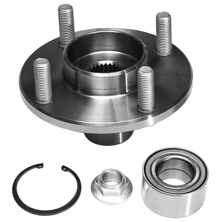 MotorbyMotor 518510 Front Wheel Bearing and Hub Assembly with 4 Lugs Fits for 2000-2011 Ford Focus Low-Runout OE Directly Replacement Hub Bearing (w/ABS) MotorbyMotor