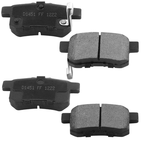 8 PCS Front & Rear Ceramic Brake Pads w/Hardware Kits Fits for Honda Accord Low Dust Brake Pad MotorbyMotor