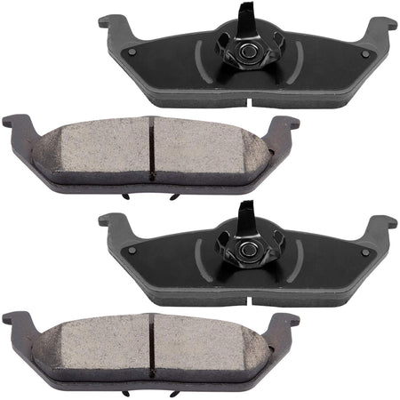 Rear Ceramic Brake Pads w/Hardware Kits Fits for Ford F-150 2005-2012, Lincoln Mark LT 2006-2008 Ceramic Low Dust Brake Pad-4 Pack MotorbyMotor