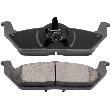 Rear Ceramic Brake Pads w/Hardware Kits Fits for Ford F-150 2005-2012, Lincoln Mark LT 2006-2008 Ceramic Low Dust Brake Pad-4 Pack MotorbyMotor