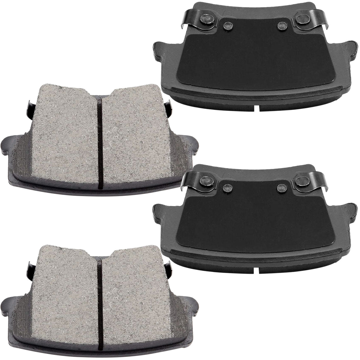 Rear Ceramic Brake Pads w/Hardware Kits Fits for Chrysler 300, Dodge Avenger Challenger Charger Magnum-Low Dust Brake Pad-4 Pack MotorbyMotor