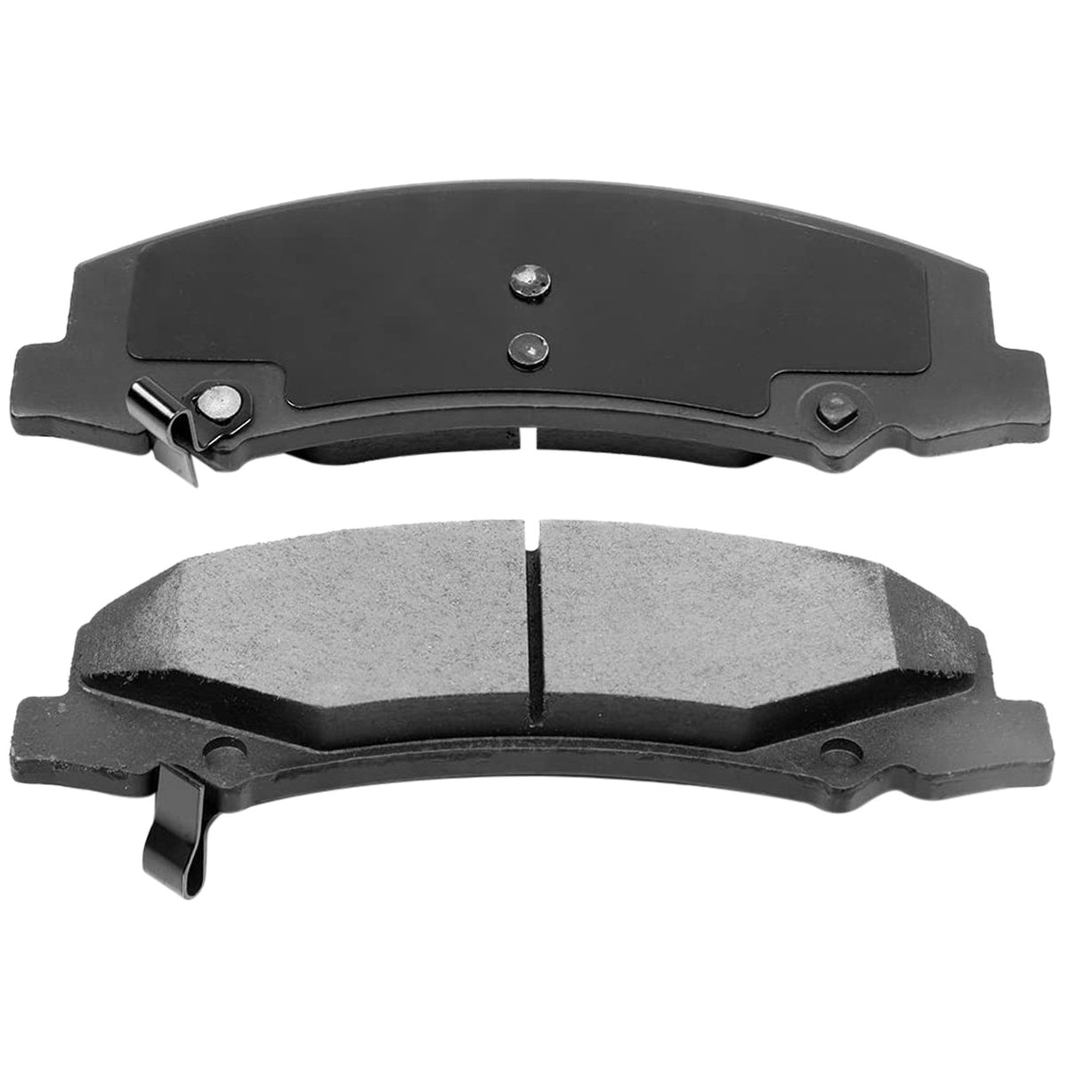 Front Ceramic Brake Pads w/Hardware Kits Fits for Buick Allure Lacrosse Lucerne, Cadillac DTS, Chevrolet Impala Limited Monte Carolo-Low Dust Brake Pad-4 Pack MotorbyMotor