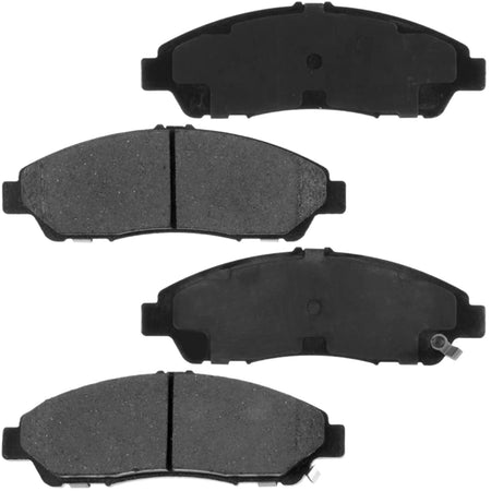 MotorbyMotor 4PC Front Ceramic Brake Pads with Hardware Kits & CLEANER DOT4 FLUID Fits for Acura MDX ZDX, Honda Pilot Low Dust Brake Pad (All Models) MotorbyMotor