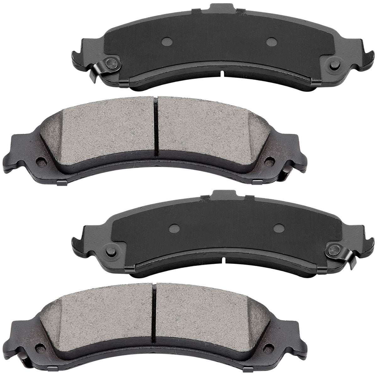 Rear Ceramic Brake Pads w/Hardware Kits Fits forCadillac Escalade ESV EXT, Chevrolet Avalanche Silverado Suburban 1500 Tahoe, GMC Sierra 1500 Yukon XL 1500-4 Pack MotorbyMotor