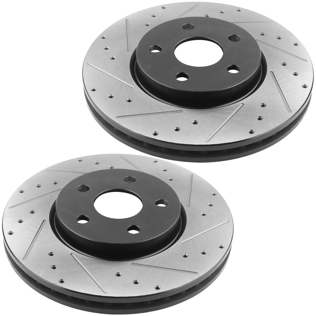 MotorbyMotor Front Brake Rotors 303mm Drilled & Slotted Design Brake Rotor Fits for Chevrolet Impala Monte Impala Limited, Buick Lucerne MotorbyMotor