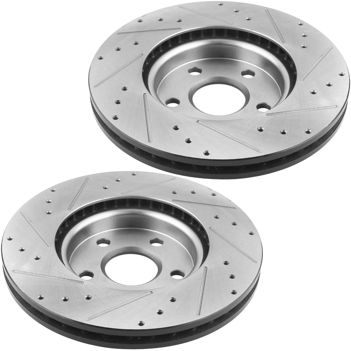 MotorbyMotor Front Brake Rotors 303mm Drilled & Slotted Design Brake Rotor Fits for Chevrolet Impala Monte Impala Limited, Buick Lucerne MotorbyMotor