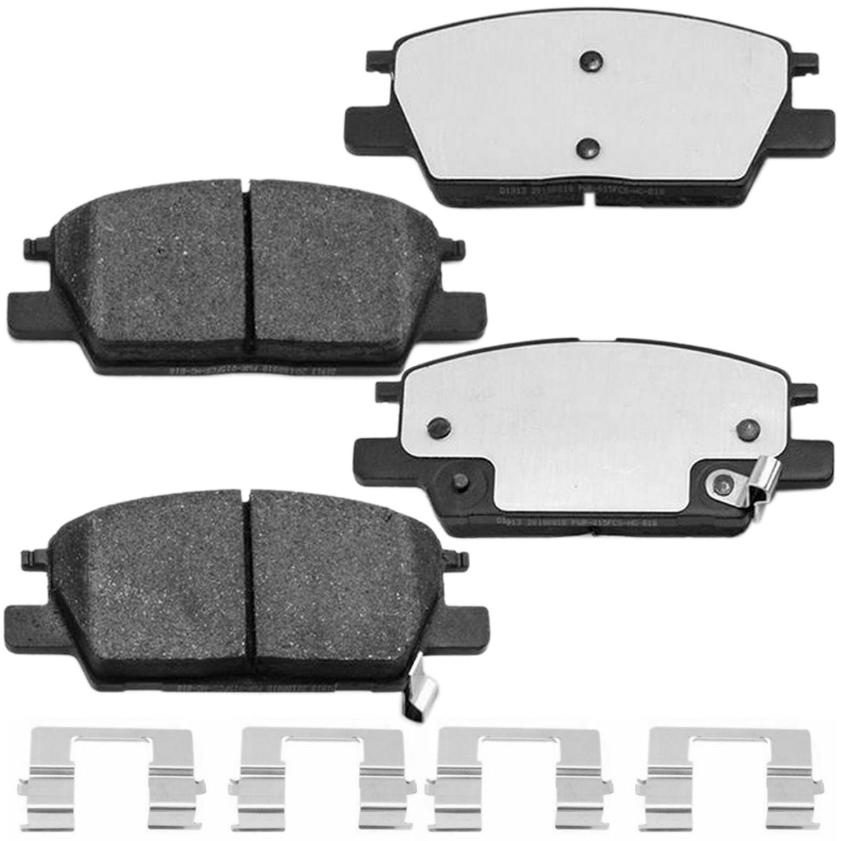 MotorbyMotor 4PC Front Ceramic Brake Pads with Hardware Kits Fits for Buick Lacrosse Regal Sportback, Chevrolet Equinox Malibu Low Dust Brake Pad MotorbyMotor