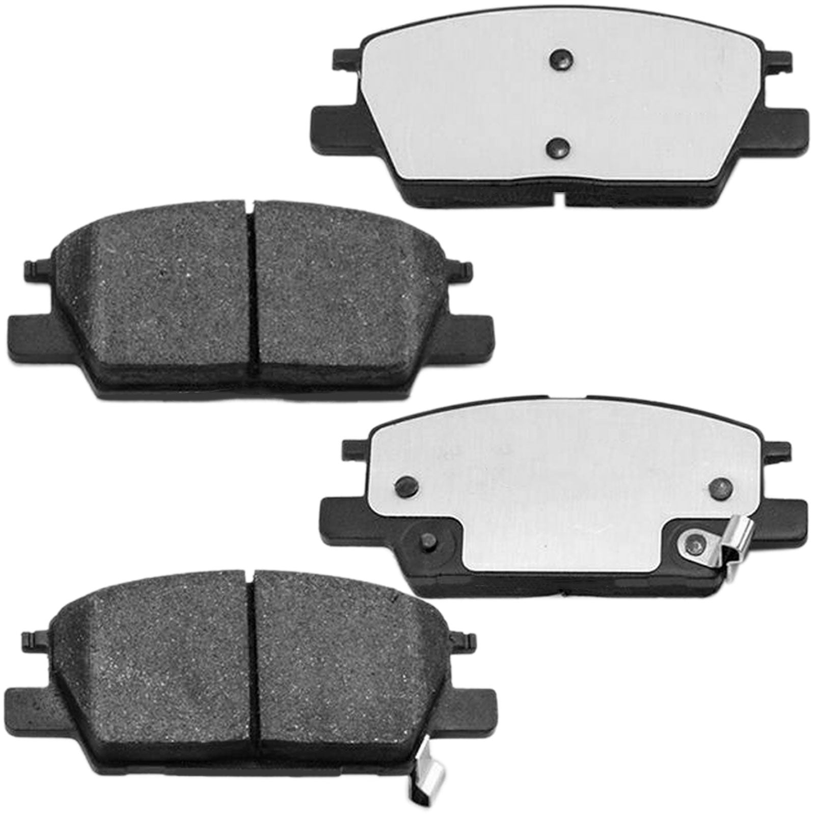 MotorbyMotor 4PC Front Ceramic Brake Pads with Hardware Kits Fits for Buick Lacrosse Regal Sportback, Chevrolet Equinox Malibu Low Dust Brake Pad MotorbyMotor