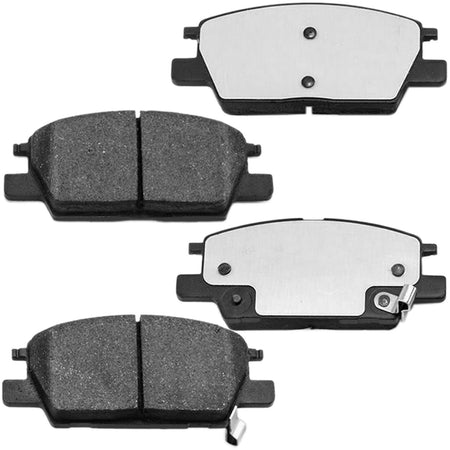 MotorbyMotor 4PC Front Ceramic Brake Pads with Hardware Kits Fits for Buick Lacrosse Regal Sportback, Chevrolet Equinox Malibu Low Dust Brake Pad MotorbyMotor