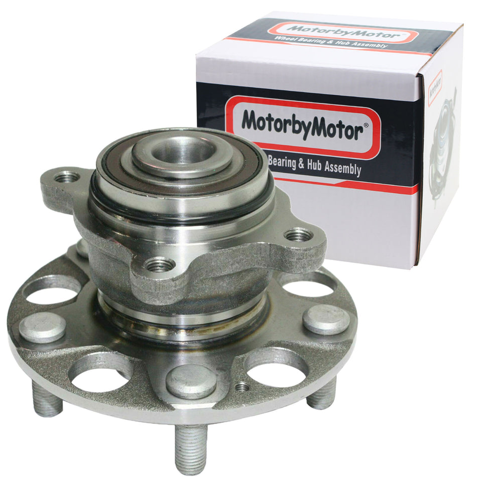 MotorbyMotor 512257 Rear Heavy Duty Wheel Bearing and Hub Assembly with 5 Lugs, 2006-2011 Honda Civic (LX DX Models ONLY)  (w/ABS) MotorbyMotor