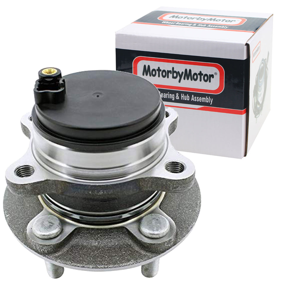 MotorbyMotor 512497 Rear Wheel Bearing and Hub Assembly with 5 Lugs Fits for 2014-2019 Ford Fusion, 2014-2016 Lincoln MKZ Low-Runout OE Directly Replacement Hub Bearing w/ABS Cap, 2WD FWD MotorbyMotor