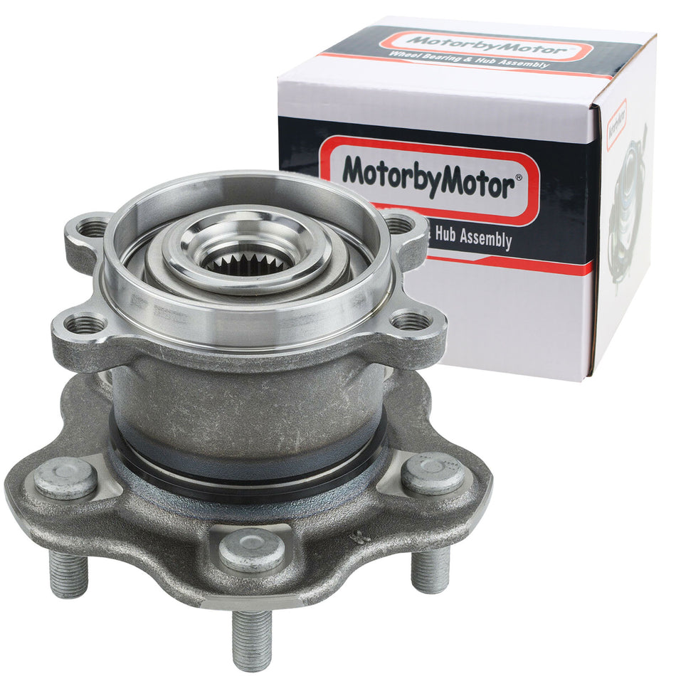 MotorbyMotor 512535 Rear Wheel Bearing and Hub Assembly with 5 Lugs fits for Nissan Juke Rogue Qashqai Select Low-Runout OE Directly Replacement Hub Bearing AWD MotorbyMotor