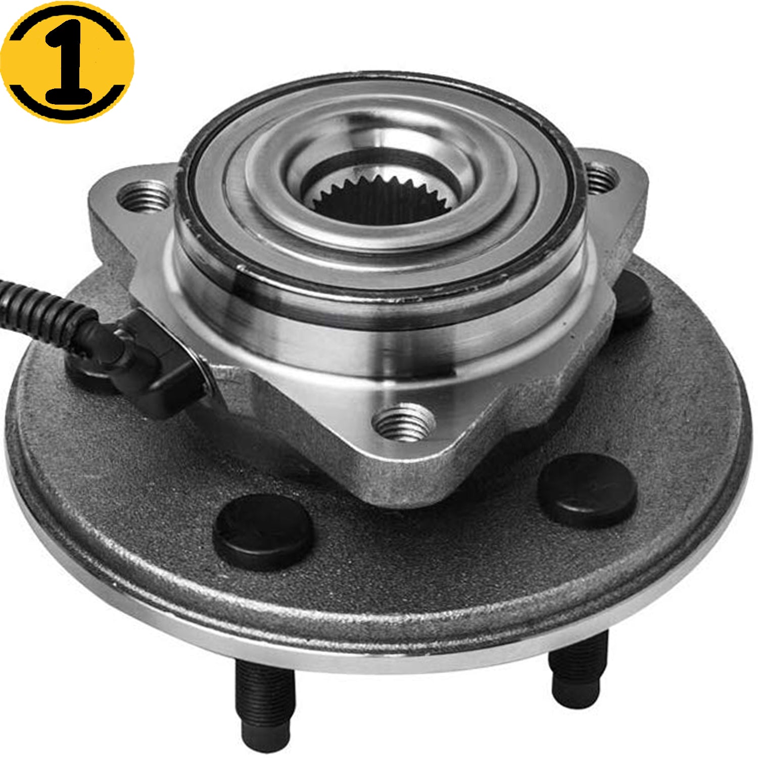 MotorbyMotor 515050 Front Wheel Bearing Hub Assembly with 5 Lugs Fits for Ford Explorer (4 Door Models), Mercury Mountaineer, Lincoln Aviator (All Models) Hub Bearing w/ABS MotorbyMotor