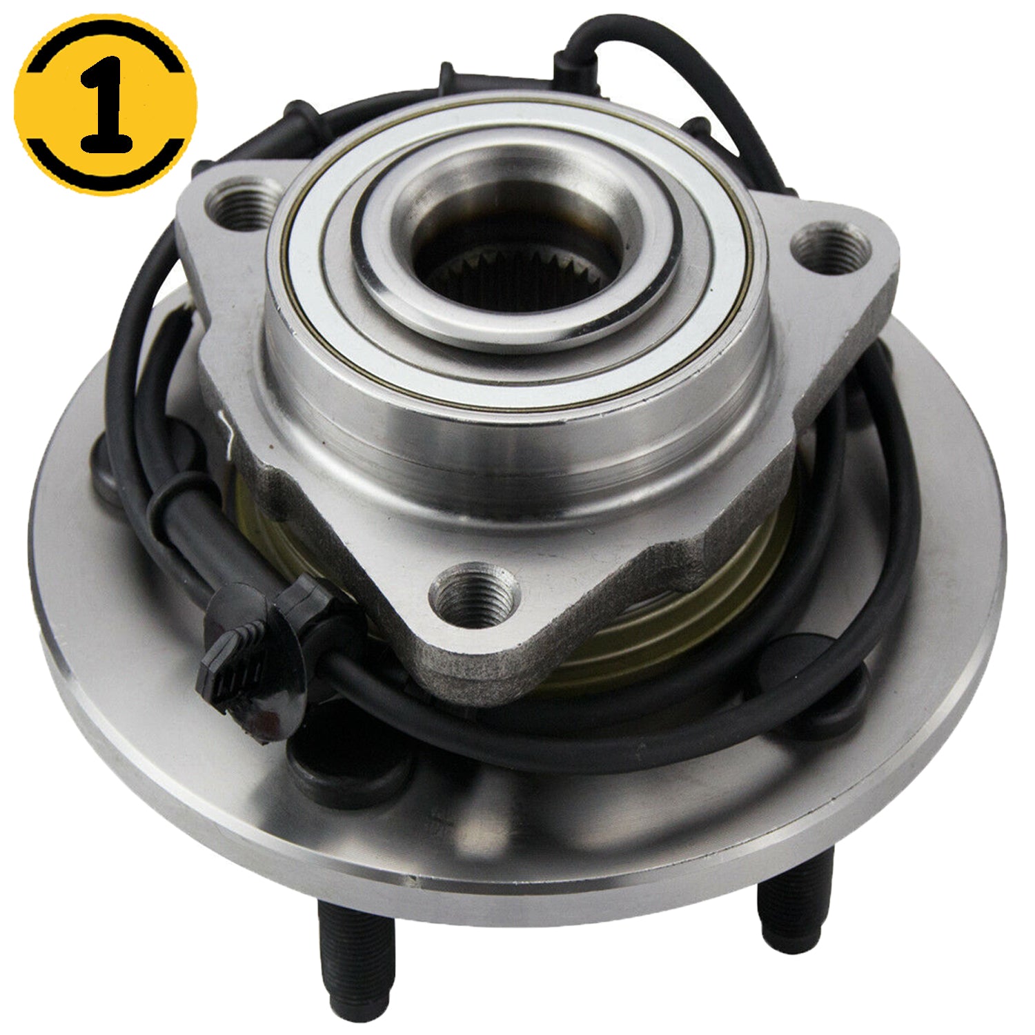 MotorbyMotor 515073 Front Wheel Bearing and Hub Assembly with 5 Lugs Fits for 2002-2005 Dodge Ram 1500 Low-Runout OE Directly Replacement Hub Bearing (w/ABS) MotorbyMotor